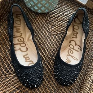 Sam Eldeman Blair studded black ballet flats 6